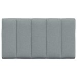 vidaXL Coussin de tête de lit gris clair 90 cm tissu