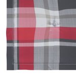 vidaXL Chaises de jardin lot de 2 avec coussins à carreaux rouge Teck