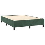 vidaXL Cadre de lit Vert foncé 140x200 cm Velours