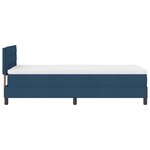 vidaXL Lit à ressort avec matelas et LED bleu 80x200 cm tissu