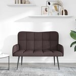 vidaXL Sofa 2 places Marron foncé 115 x 61 x 87 cm Tissu