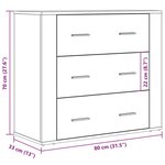 vidaXL Buffet chêne artisanal 80x33x70 cm bois d'ingénierie
