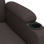 vidaXL Fauteuil de massage Marron foncé Tissu