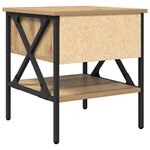 vidaXL Table de chevet avec tiroir chêne artisanal 40 x 42 x 45 cm