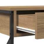 Table basse vidaXL Artisan en chêne 75x28x75 cm en bois d'ingénierie et acier