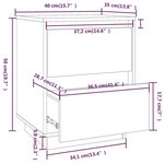 vidaXL Tables de chevet 2 Pièces Marron miel 40x35x50 cm Bois de pin