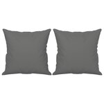 vidaXL Canapé 3 places avec oreillers gris foncé 180 cm