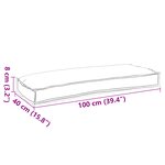 vidaXL Coussins de palette pour banc 2 Pièces Noir 100x40x8 cm Tissu Oxford