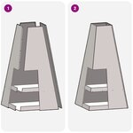 vidaXL brasero avec espace de rangement pour bûches  50 x 50 x 100 cm - acier corten