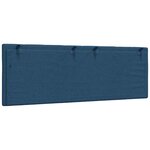 vidaXL Coussin de tête de lit Hanko bleu 120 cm tissu