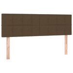 vidaXL Sommier à lattes de lit matelas et LED Marron foncé 140x200 cm