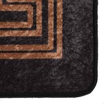 vidaXL Tapis lavable antidérapant 120x180 cm noir et doré