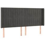 vidaXL Sommier à lattes de lit matelas et LED Gris foncé 200x200 cm