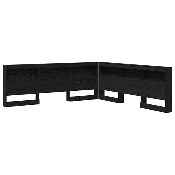 vidaXL Tête de lit de rangement Chêne noir 180 cm Bois d'ingénierie