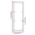 vidaXL Miroir mural avec lumières LED 30x80 cm verre rectangulaire