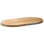 vidaXL Dessus de table 100x50x4 cm bois de chêne massif ovale