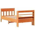 vidaXL Cadre de lit sans matelas cire marron 100x200cm bois pin massif