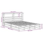 vidaXL Cadre de lit sans matelas cire marron 160x200cm bois pin massif