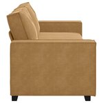 vidaXL Canapé à 3 places Marron 180 cm Velours