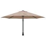 vidaXL Parasol de jardin Taupe et Noir 248 x 248 x 148 cm