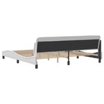 vidaXL Cadre de lit sans matelas blanc 200x200 cm similicuir