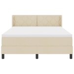 vidaXL Lit boxspring avec matelas avec matelas Crème 140 x 200 cm