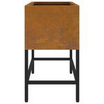 vidaXL Bac de jardin surélevé Rouillé 60 x 26 x 45 cm