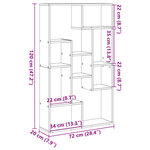 vidaXL Bibliothèque chêne fumé 72x20x120 cm bois d'ingénierie