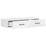 vidaXL Table d'appoint murale 87 5 x 34 5 x 17 cm Bois d'ingénierie