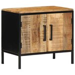 vidaXL Cabinet de chevet 2 Pièces Marron et Noir 50 x 30 x 45 cm