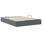 vidaXL Cadre de lit ottoman Gris foncé 140 x 200 cm Velours