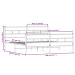 vidaXL Cadre de lit en métal sans matelas chêne sonoma 200x200 cm
