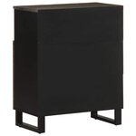 vidaXL Buffet noir 60x33x75 cm bois massif de manguier
