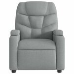 vidaXL Fauteuil inclinable électrique Gris clair Tissu