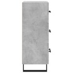 vidaXL Buffet Gris béton 34 5x34x90 cm Bois d'ingénierie