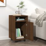 vidaXL Armoire appoint à roues Chêne marron 33x38x60 cm