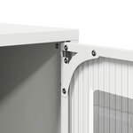 vidaXL Meuble TV blanc 100 5x39x60 5 cm acier