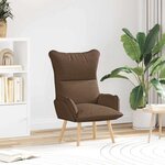 Chaise Relaxante vidaXL en Tissu Marron