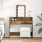 vidaXL Table de Toilette Marron 100 x 41 x 140 cm Bois d'ingénierie