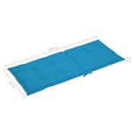 vidaXL Chaises inclinables de jardin et coussins lot de 8 Teck solide