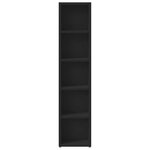vidaXL Armoires à CD 2 Pièces Noir 21x16x93 5 cm Aggloméré