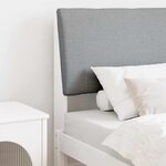 vidaXL Tête de lit capitonnée Gris clair 75 cm Pin massif