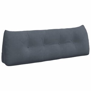vidaXL Coussin de Dos Gris foncé 140 x 24 x 50 cm Velours