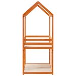 vidaXL Lit superposé sans matelas cire marron 75x190 cm pin massif