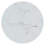 vidaXL Table d'appoint Doré et marbre blanc 45 cm Verre trempé