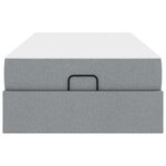 vidaXL Cadre de lit avec matelas Gris clair 100 x 200 cm tissu