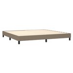 vidaXL Sommier à lattes de lit et matelas et LED Taupe 200x200cm Tissu