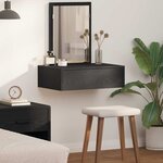 vidaXL Table de Toilette Noir 60 x 40 x 70 cm Bois d'ingénierie