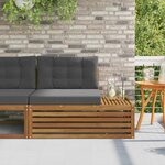 vidaXL Canapé d'extérieur extrémité Naturel 115 x 83 x 73 cm