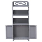 vidaXL Armoire de salle de bain Gris 46x24x116 cm Bois de Paulownia